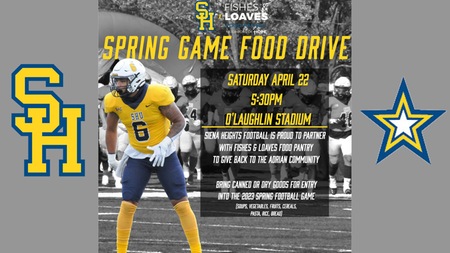 Support Football's Spring Game Food Drive on Saturday at O'Laughlin Stadium