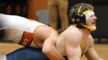 Men's Wrestling Drops WHAC Match at Marian