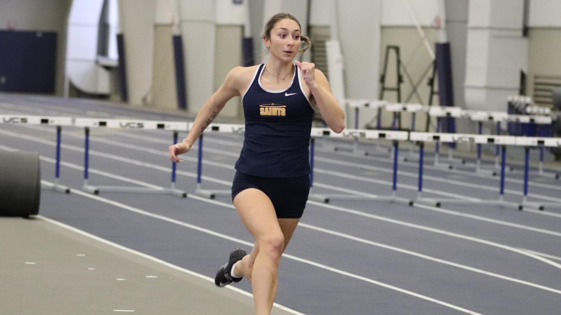 Women's Track and Field Wins Kleinow; Valentine Wins High Jump with Auto