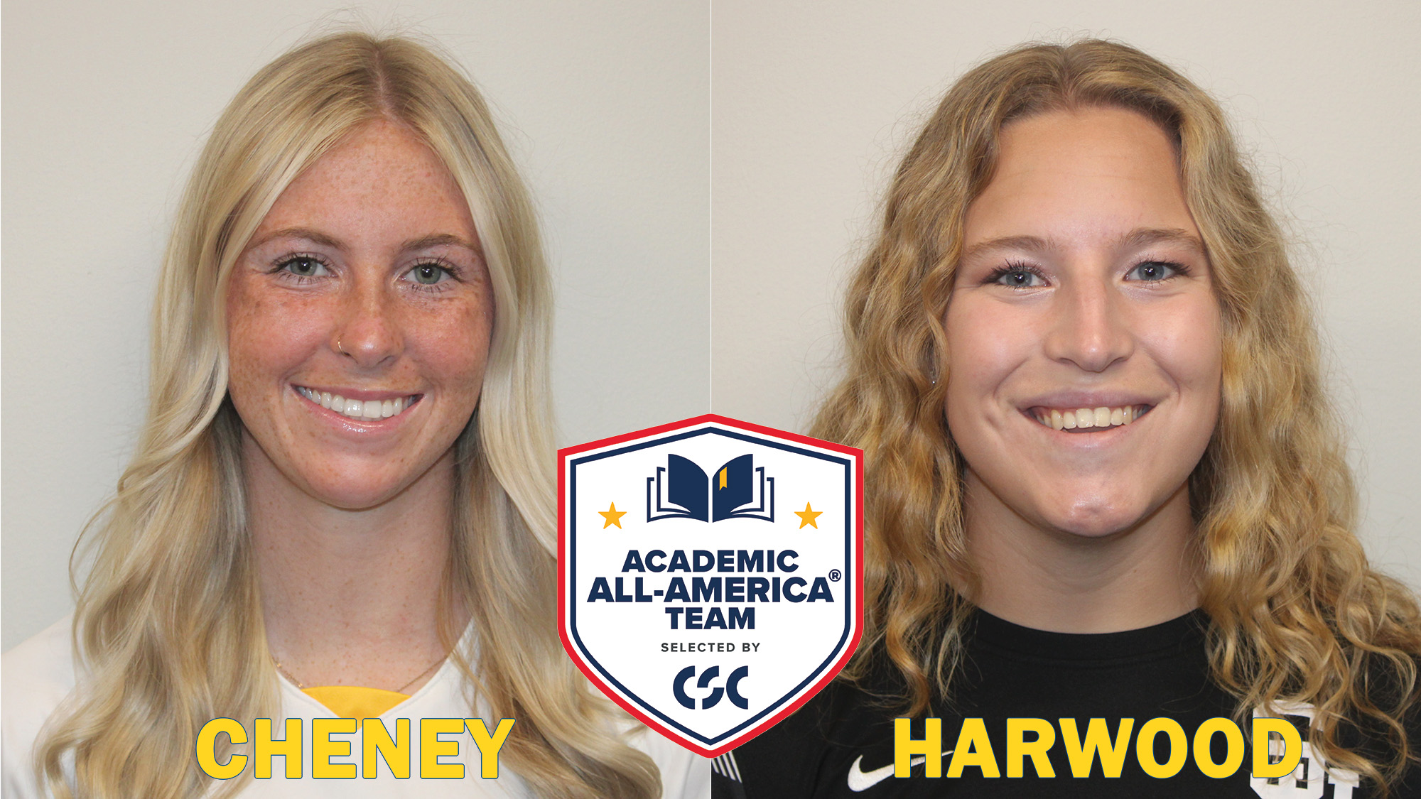 Women's Soccer's Cheney, Harwood Named CSC Academic All-America