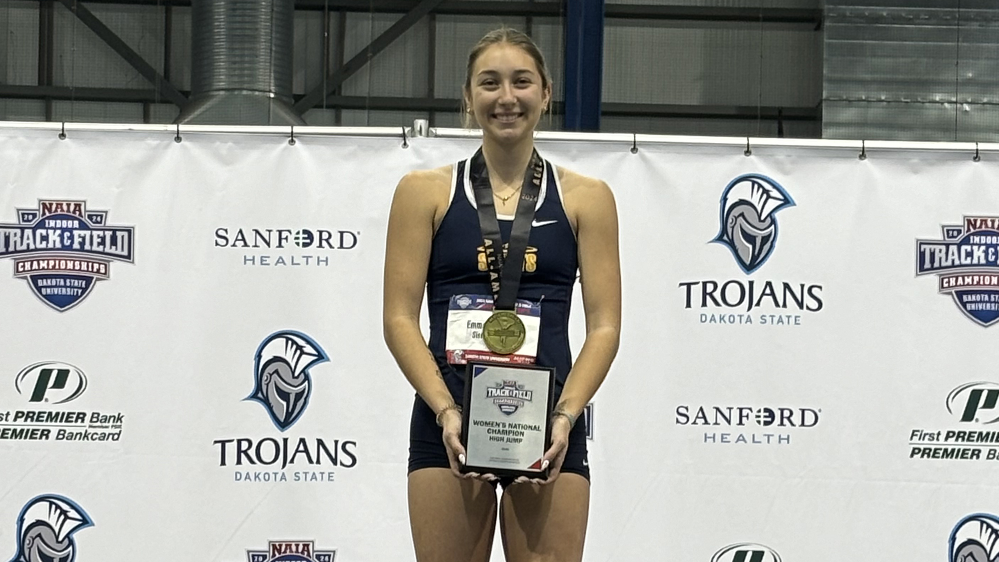 Valentine's Day in March: High Jumper Wins NAIA Indoor Championship